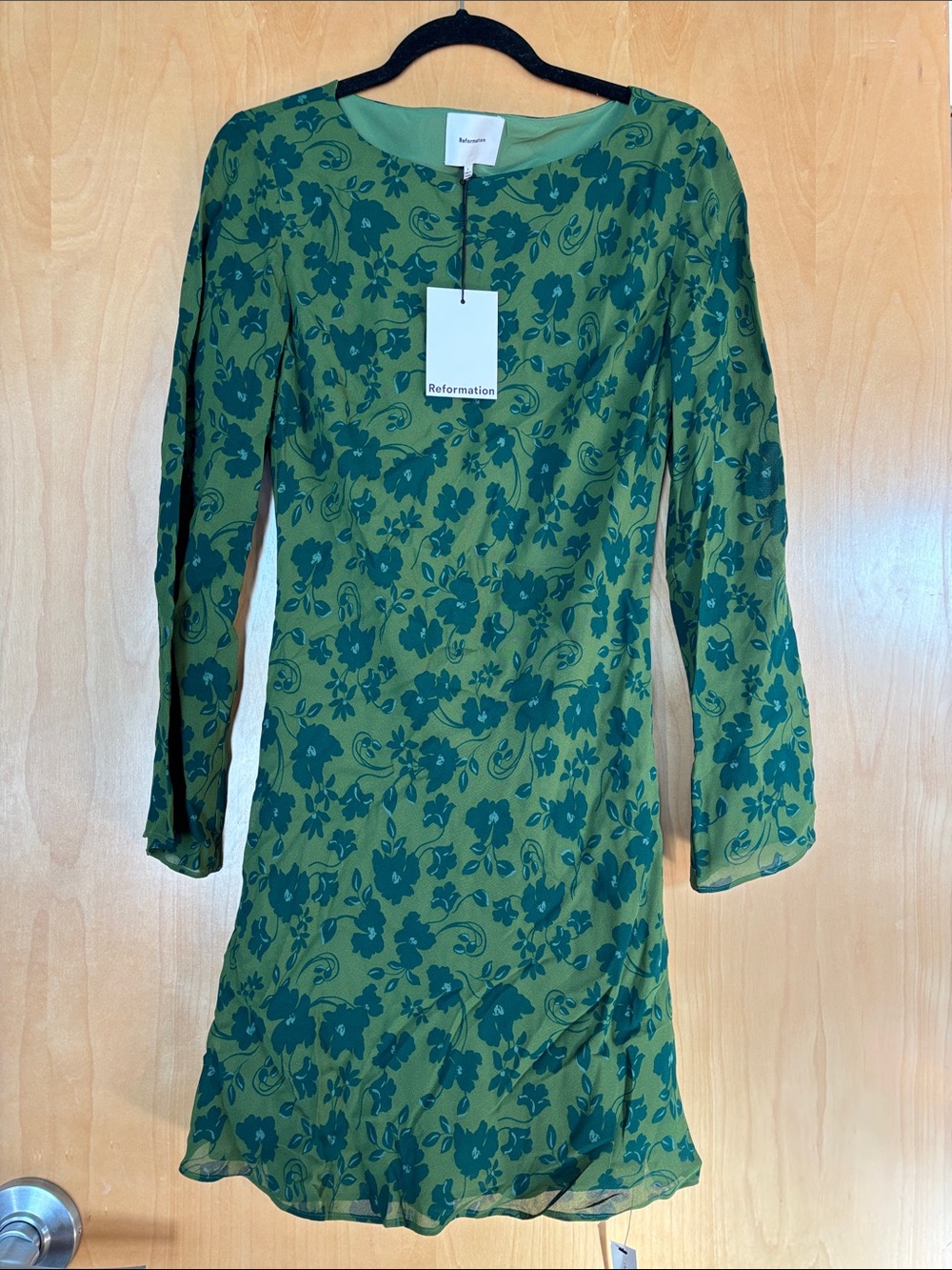 NWT Reformation Green Floral Dress